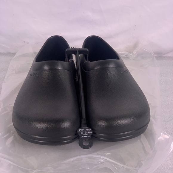 Unisex Crocs On The Clock Work Slip On Black Clogs - Picture 6 of 6